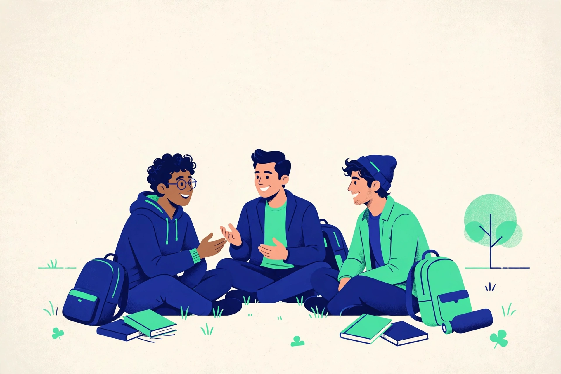 Average rice purity score for boys illustrated by students talking on campus