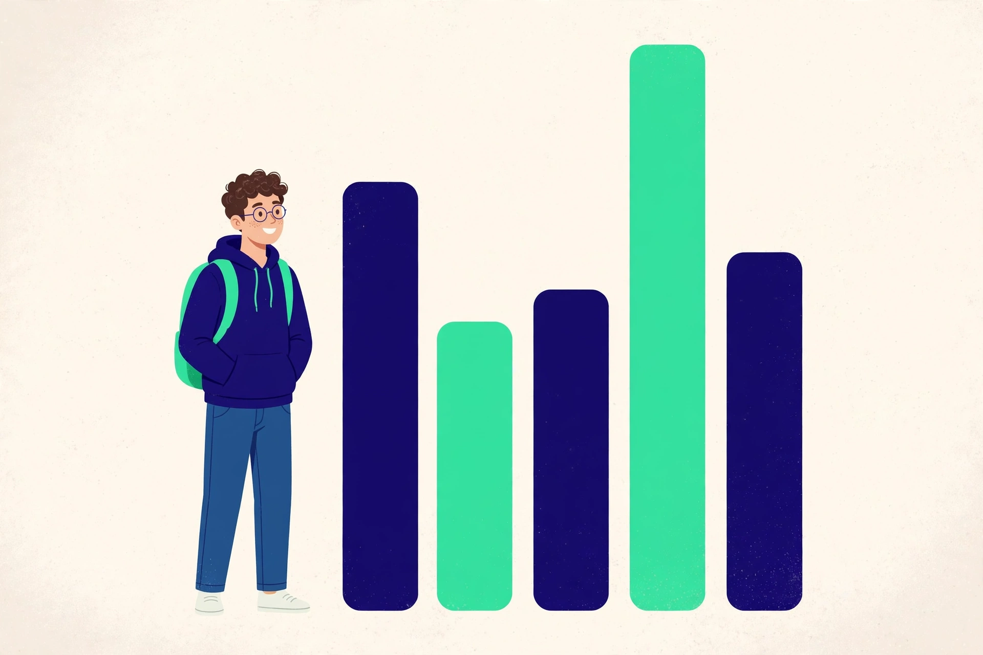 Average rice purity score for boys compared across age groups in a simple chart style illustration