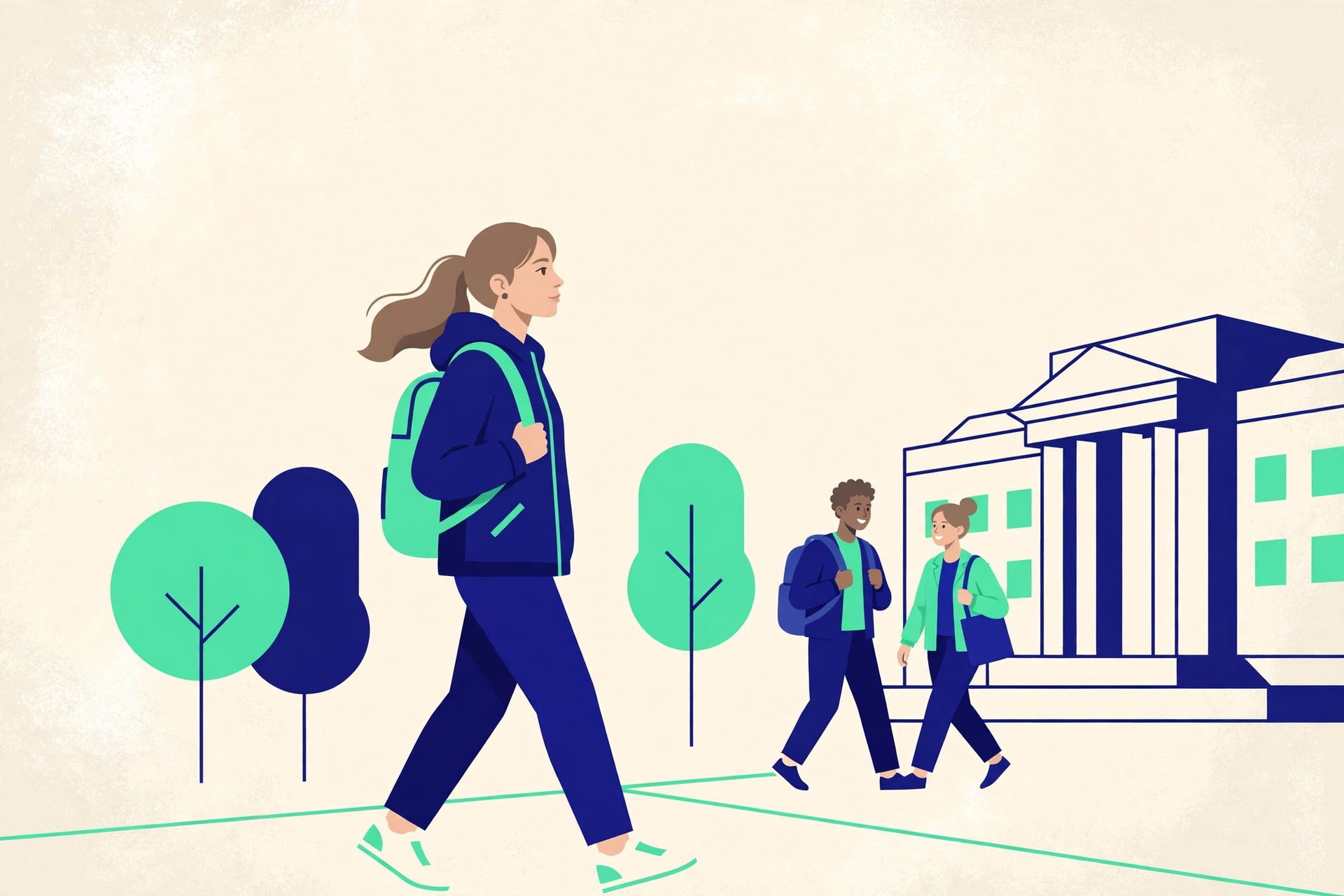 Average rice purity score for girls illustrated by a student walking on campus
