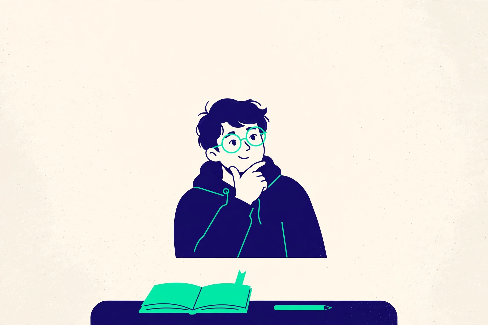 A college student thinking carefully before answering and wondering can your rice purity score go up