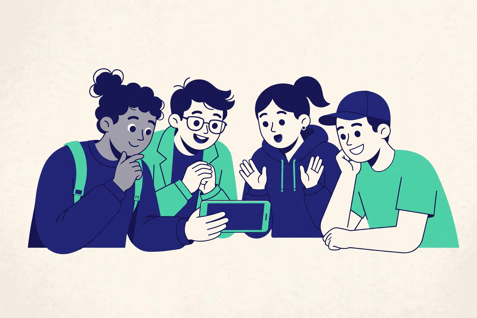 Why rice purity test went viral illustrated by students laughing together around one phone
